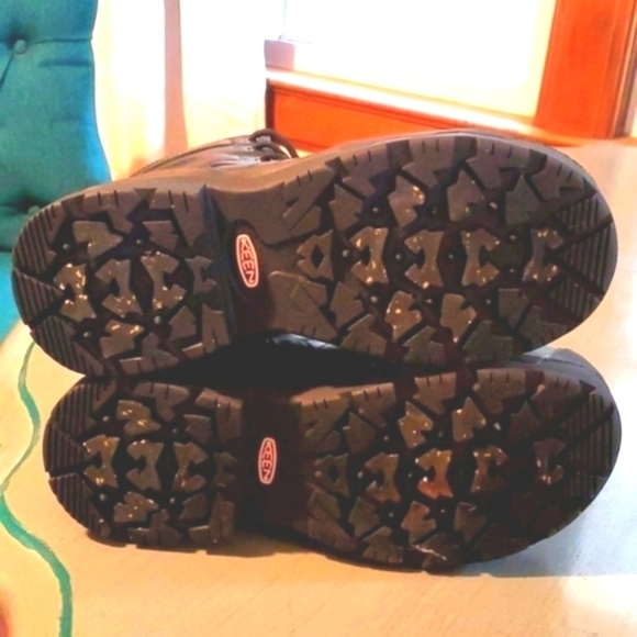 KEEN-  Black Premium Leather waterproof Safety toe Work Boots Comfort Zip Sz.7 - Picture 7 of 7